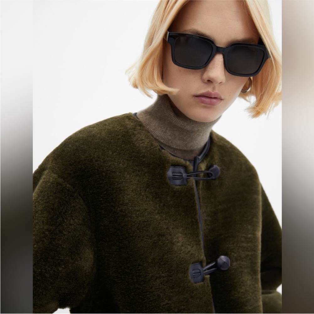 Mango Olive Green Women's Coat